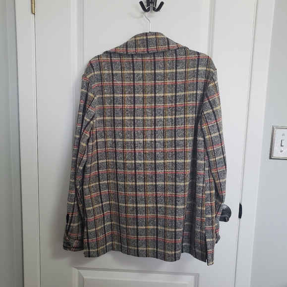 VINTAGE HICKOK Wool Plaid Blazer Jacket Shacket - Picture 5 of 8
